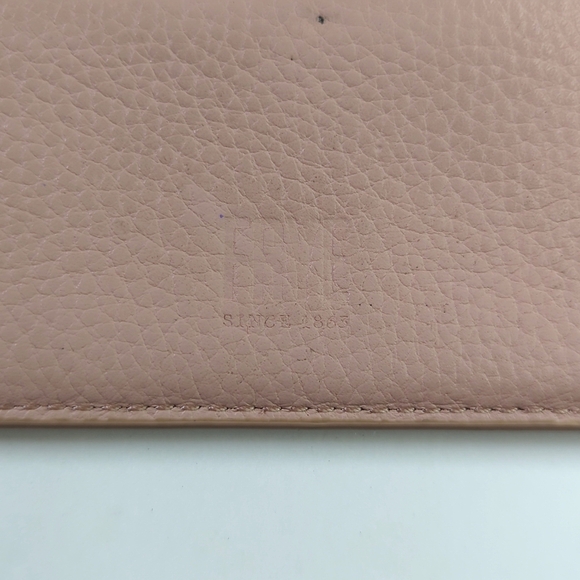 Frye Classic Genuine Pebbled Leather Slim ID & Card Holder Wallet Blush Pink - Picture 7 of 7